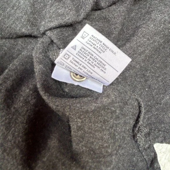 Vince Men's 100% Pima Cotton Long Sleeve Henley Shirt XXL Heather Gray Pullover